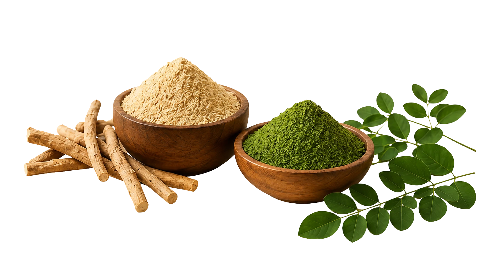 Herbal powders background